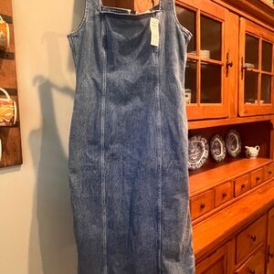 Abercrombie and Fitch Blue Denim Dress with Back Zipper